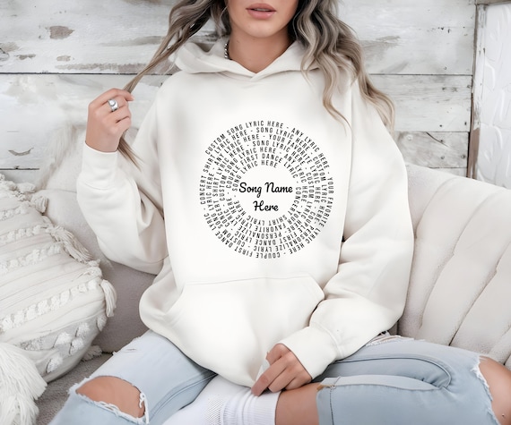 Custom Song Lyric Hoodie: Personalized Vinyl Unisex Hoodie
