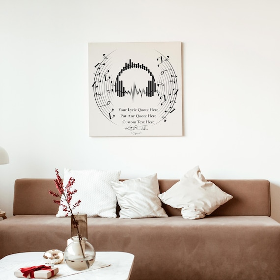 Custom Song Quote, Romantic Couples Canvas Print, (Home Wall Decor)