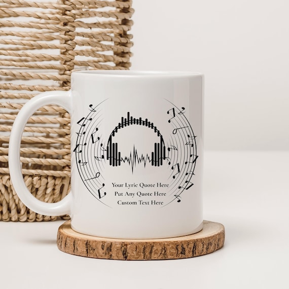 Song Lyric Coffee Mug: Personalized Vinyl Design (11oz & 15oz)