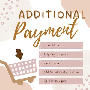 The image is a promotional graphic for a product or service, featuring a shopping cart and text boxes with various descriptions of additional payment options.