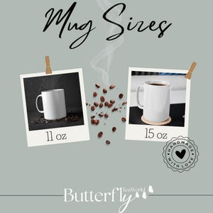 a cup of coffee next to two pictures of coffee beans