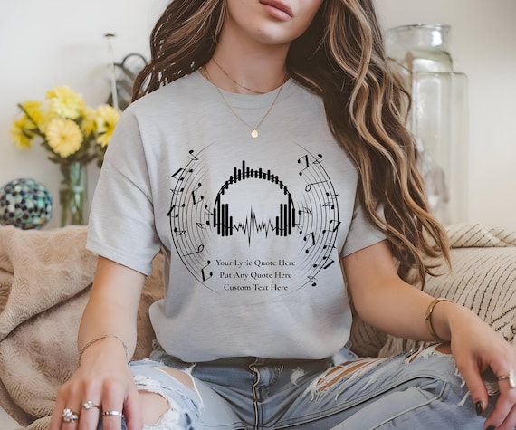 Custom Song Lyric Tee: Personalized Music Adult Unisex Shirt