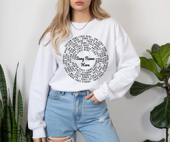 Personalized Song Lyric Shirt - Lightweight Triblend Long Sleeve