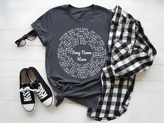 Custom Song Lyric T-Shirt: Vinyl Record Design, Personalized Tee