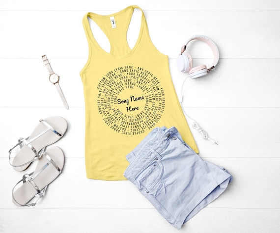 Song Lyric Tank Top: Customizable Music Quote (Women’s Racerback)