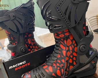 CE Certified Leather Motorcycle Racing Boots: Waterproof Biker Gear