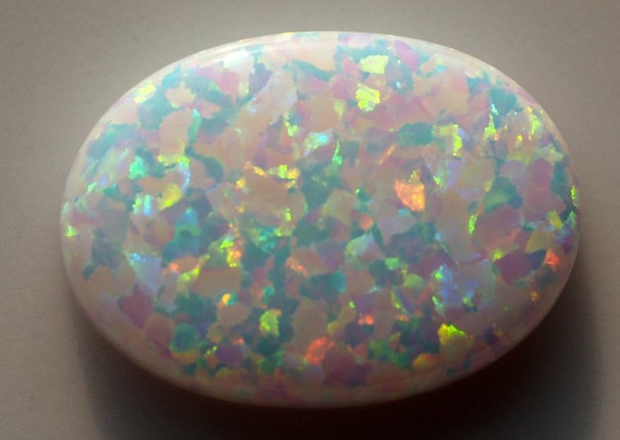 Australian White Opal Imitation 13x18 mm Opal Colorful | Etsy