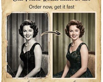 Old Photo Restoration Service, Restore Old Photos, Photo Repair & Enhancement, Colorization, Fix Damaged Pictures, Improve Quality Fast