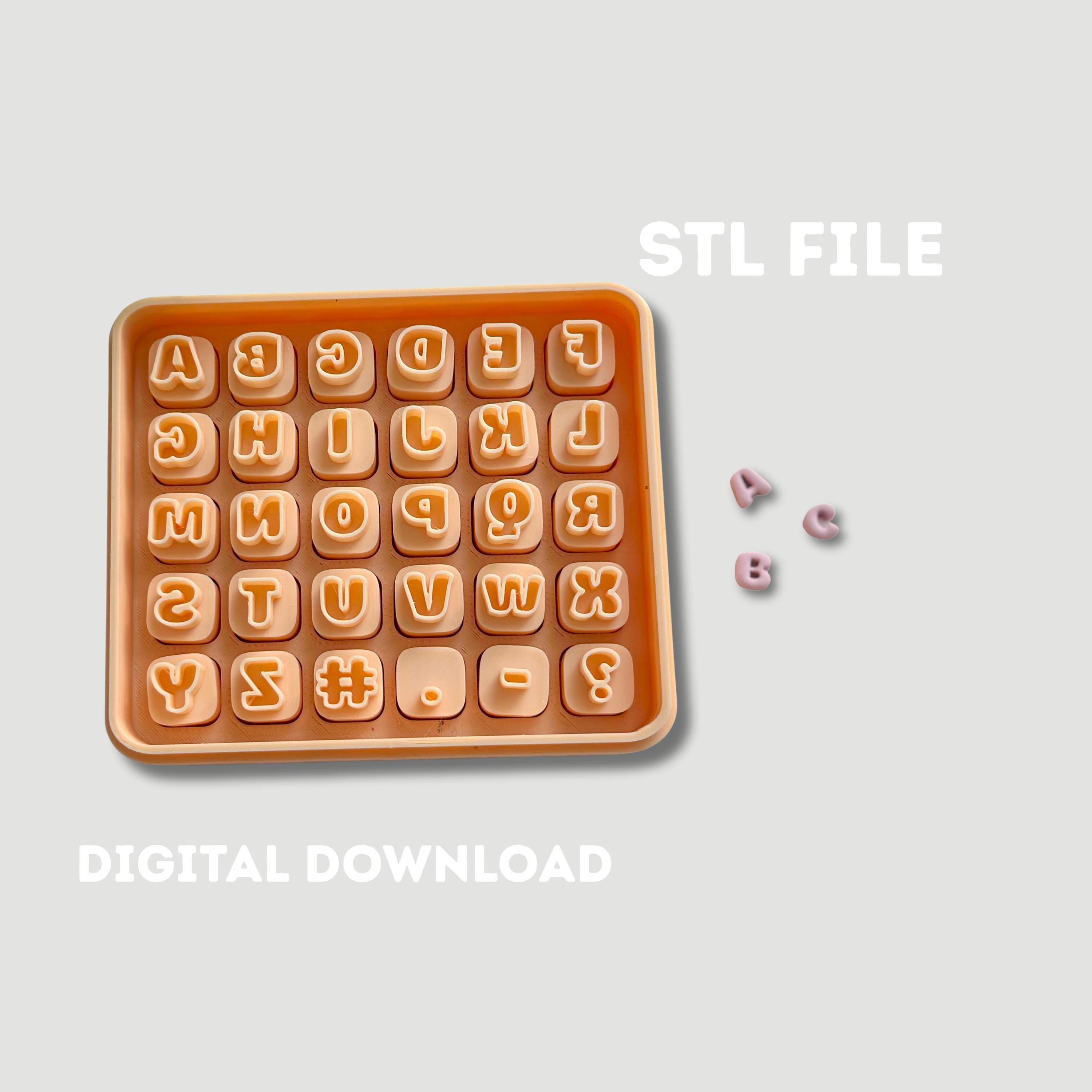STL Capital Letters Cutter Set – 8mm Alphabet Clay Cutters | Printable ...