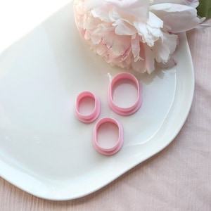 Oval Cutter SET – Oval Polymer Clay Earring Cutters – Geometric Shape 3D Printed Clay Tools for Jewelry and Crafts