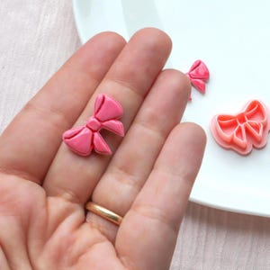 Coquette Bow Polymer Clay Cutter: Romantic Jewelry & Fondant Mold
