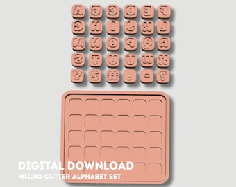 STL Capital Letters Cutter Set – 8mm Alphabet Clay Cutters | Printable Digital File