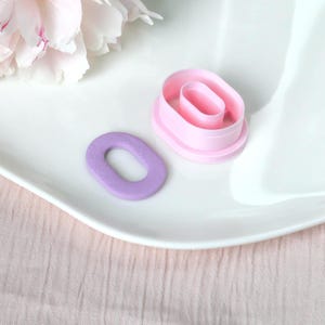 Oval Clay Cutter – Polymer Clay Cutter for Earrings, Jewelry Making, Fondant & Crafts – Oval Shape 3D Printed Clay Tool