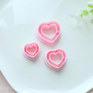 Schmales Herz-Ausstechform-Set – Polymer-Ton-Ausstecher-Set für Valentinstag-Schmuck – 3D gedruckte Fondant-, Keks- & Keramikmasse-Werkzeuge
