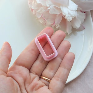 Rectangle Polymer Clay Cutter – Geometric Earring Cutter – Basic Shape 3D Printed Clay Tools for Jewelry Making and Crafts