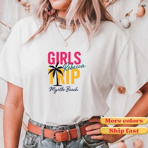 Girls Trip Shirt 2025 | Matching Girls Vacation Tee | Bachelorette Party Top | Besties Travel Outfit | Group Summer Beach T-Shirt