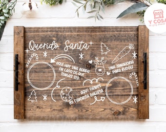 Santa Tablett - Spanisch SVG, Weihnachten SVG, Schneidedatei