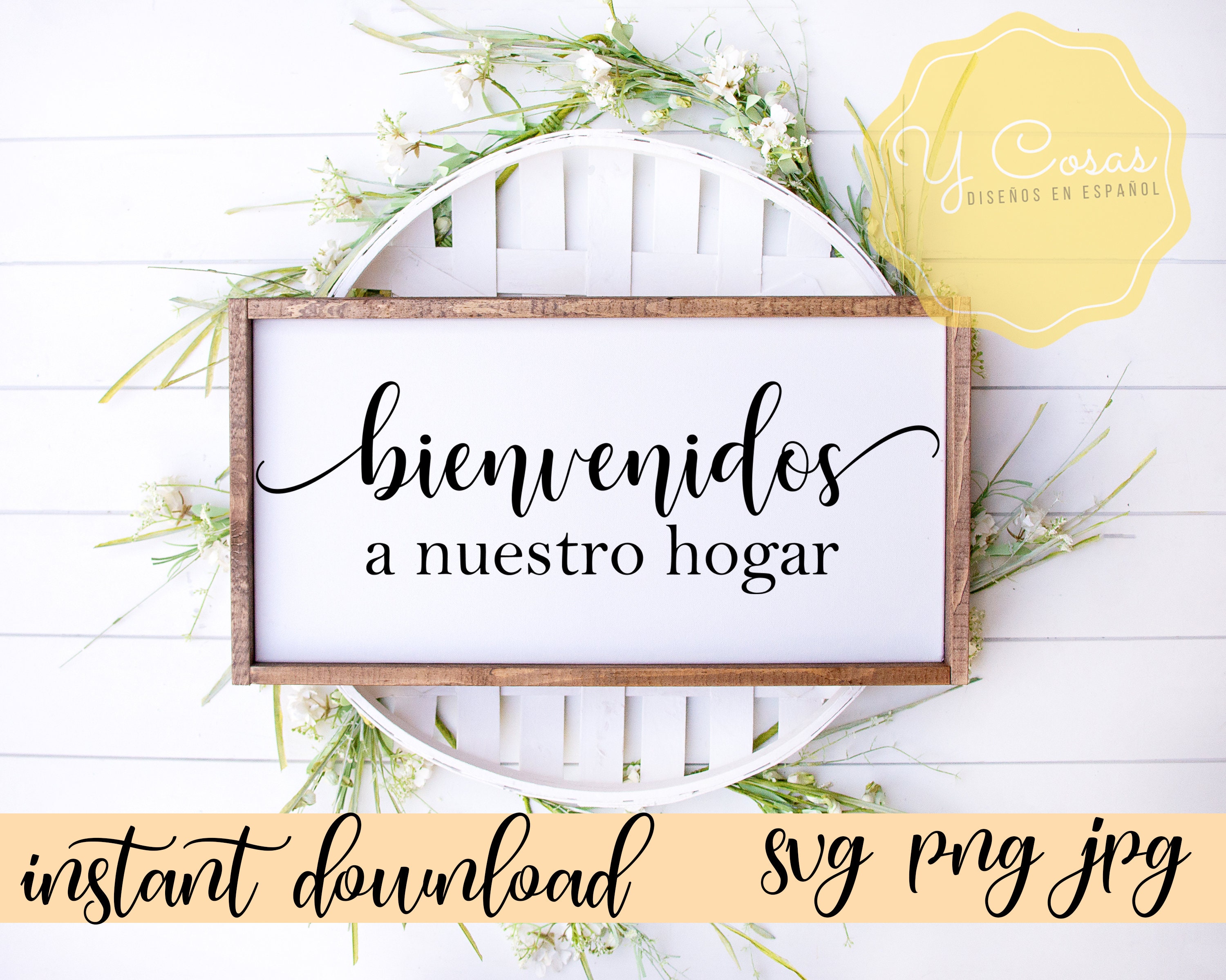  8x6 Welcome Bienvenidos Custom Wood Sign Spanish English  Abierto Abierta Cerrado Signo español Bienvenidos Bi-lingual Office Door  Hanger : Office Products