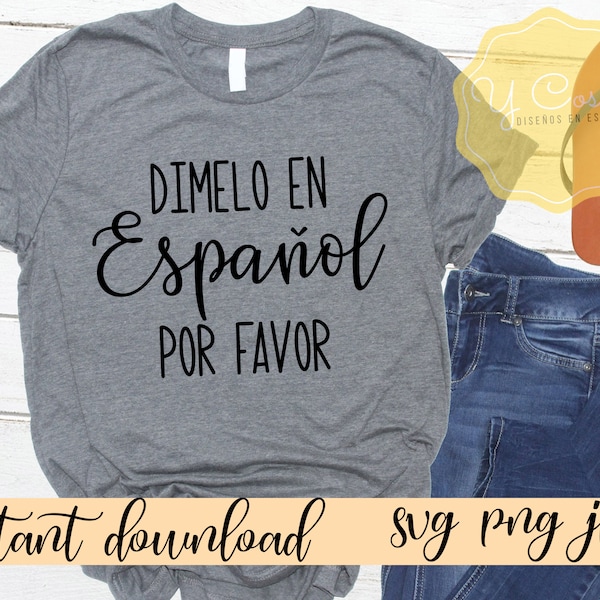 Espanol Por Favor Svg - Etsy