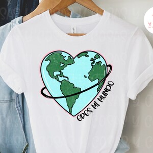 Eres mi mundo, You are my world, Duo Design, Sublimation Design, PNG File, Valentine&#39;s Day, Spanish Design