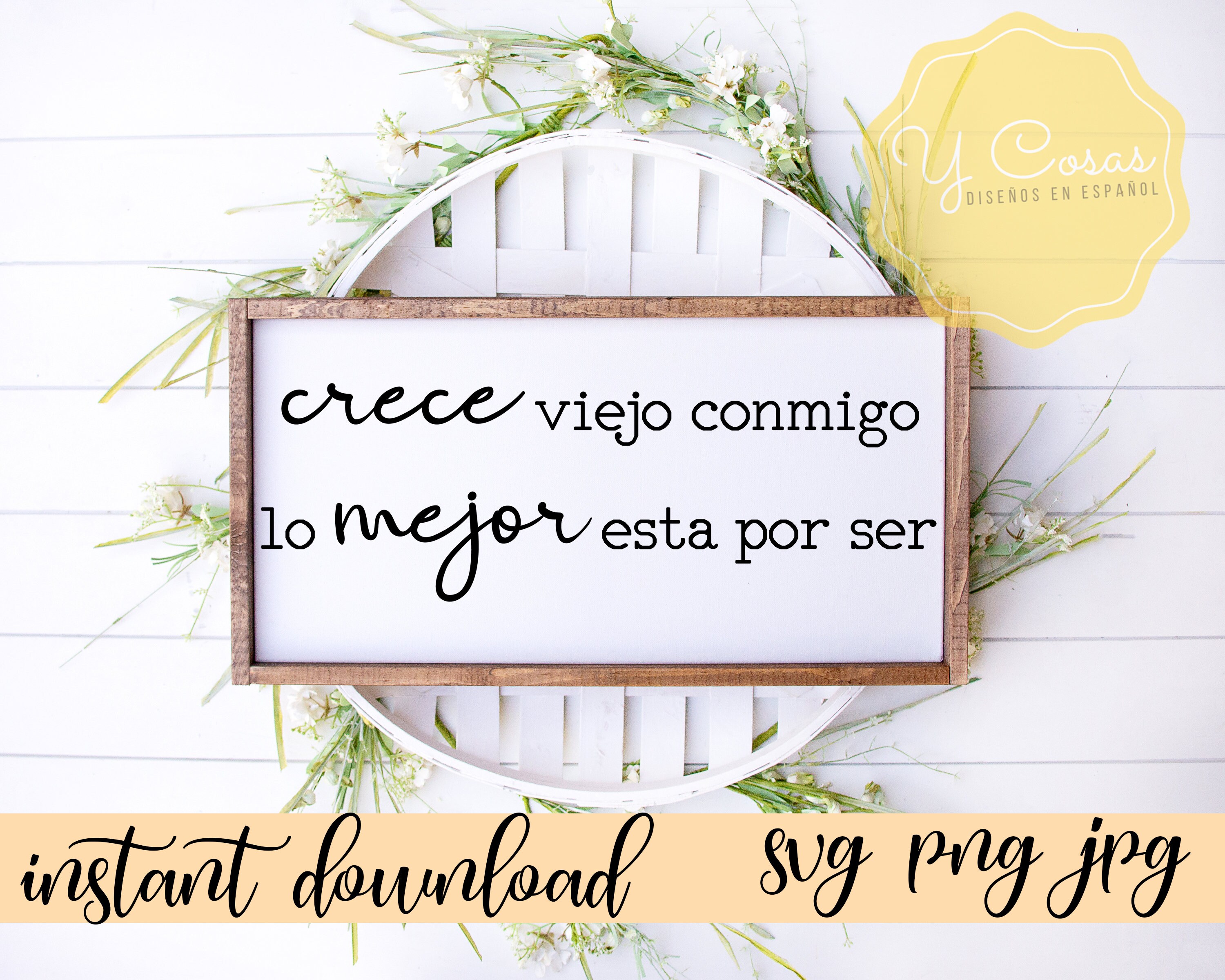 Crece Viejo Conmigo SVG Etsy