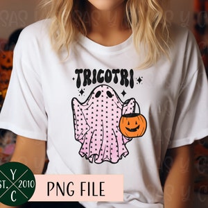 Tricotri Ghost, Trick or treat,  Sublimation Design, PNG File, Halloween, Jaloquin, Spanish Design, Spanglish design