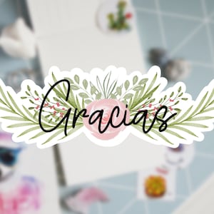 Thank you, Gracias Sticker- Small Business Packaging,  Spanish Sticker, Instant download