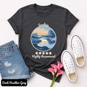Sardinia Seascape Tee, Retro Travel Shirt