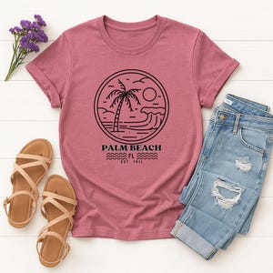 palm beach shirt, palm beach tee, retro beach shirt, coastal shirt, palm gift shirt, palm apparel, palm souvenir, summer beach tee, palm g