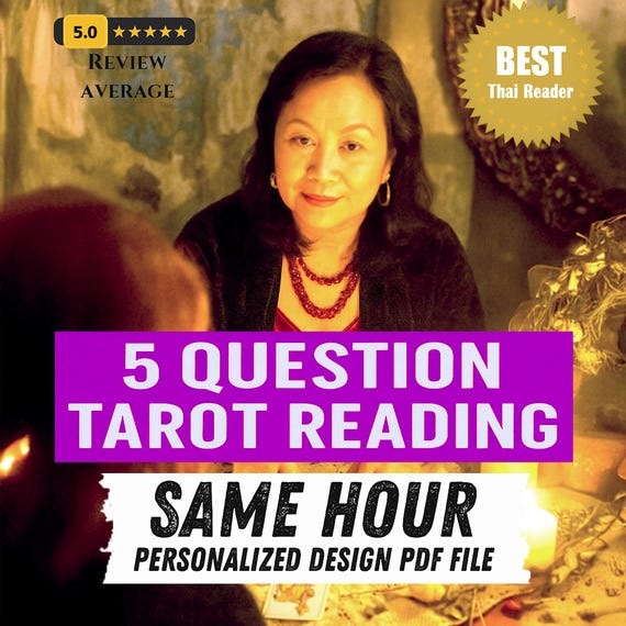 5 Question Tarot Reading Same Hour, Psychic Love & Career Reading, Instant Delivery Tarot Card Reading with Accurate Spiritual Insight