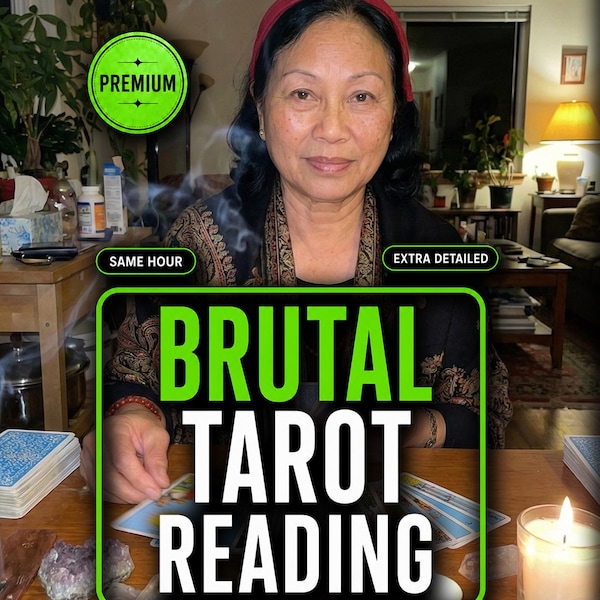 Same Hour Extra Detailed Brutal Tarot Reading, No sugar coating, Honest Brutal Psychic Prediction