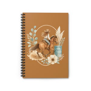 Rustic Cowgirl Spiral Notebook - Equestrian Journal, Horse Lover Gift, Western Decor, School Supplies, Unique Stationery