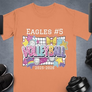 Personalized Volleyball Comfort Colors Shirt: Custom Name & Number