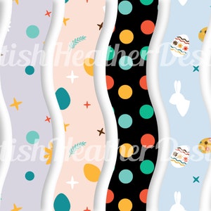 Easter Egg Digital Patterns / Paper - Ideal for Scrapbooking, Fabric, and More! Instant Download