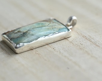 Peruvian Opal Pendant – Handcrafted 950 Silver Necklace, Andean Gemstone