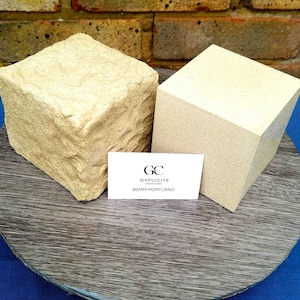Masonic Ashlars: Handcrafted Portland Stone Effect Cubes, 80mm,Freemason Gift