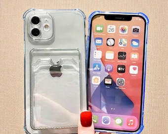 SlimShield CardMate iPhone Case – Clear Shockproof Cover with Built-In Card Slot