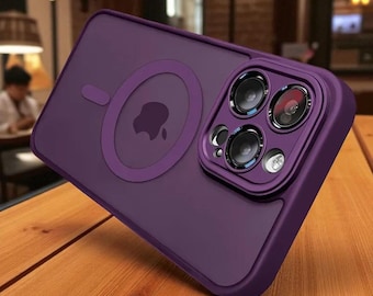 FrostLine Magnetic Matte Case – GlacierGuard Shockproof Translucent iPhone Cover