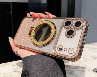 Diamond Glitter Mirror iPhone Case: Shockproof Protective Cover