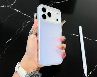 Funda AuroraGlow con degradado para iPhone: carga inalámbrica magnética, TPU a prueba de golpes