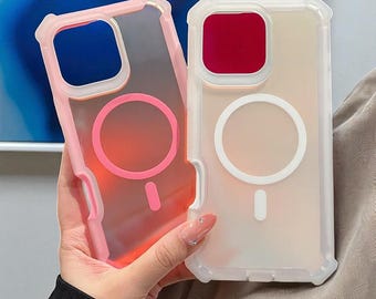 HoloEdge Magnetic Shield – Iridescent Dual-Layer Shockproof Case
