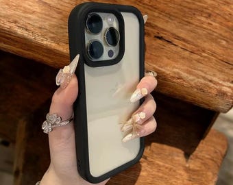 CandyGloss Clear iPhone Case: Shockproof Bumper, Transparent Cover