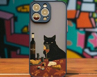FelineFrame ComicArtケース – 遊び心のある漫画猫の耐衝撃iPhoneカバー