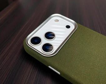 WeaveShield Magnetic iPhone Case – Fabric Texture Protective Cover with Wireless Charging
