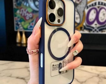 RadiantSnap Magnetic Clear iPhone Case: Color Bumper, Shockproof Cover