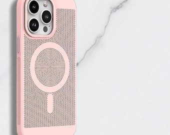 AeroCore Magnetic iPhone Case – Heat-Dissipating Mesh Cover for iPhone X to 16 Plus Series
