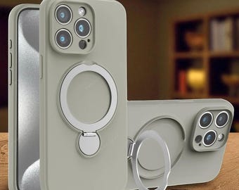 FlexiStand SnapHold – Magnetic Silicone iPhone Case with Built-In Grip & Stand