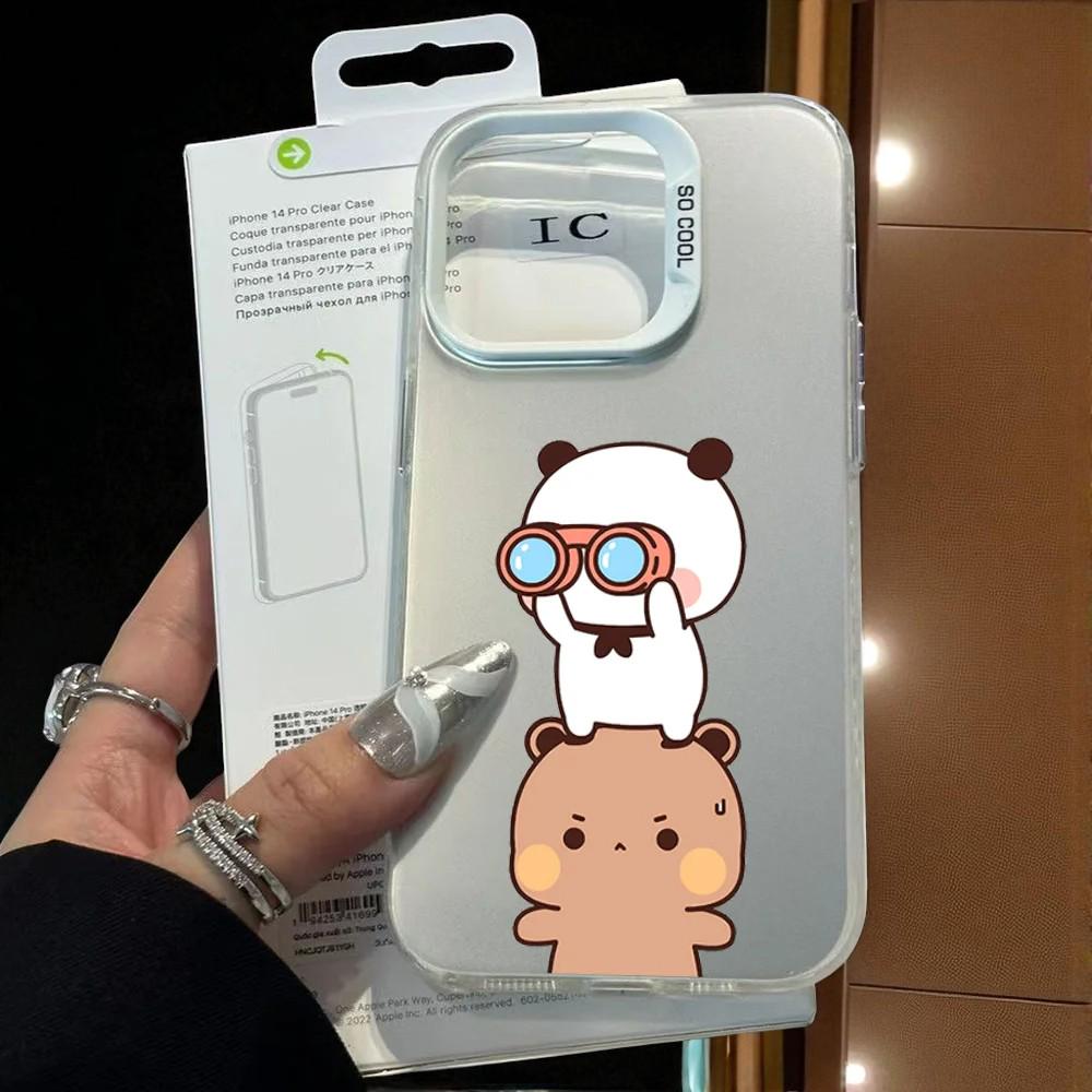 iPhone - Dudu shop DUDU BUBU iPhone Case: Shockproof Silver Metallic Cartoon