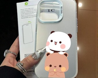 DUDU BUBU iPhone Case: Shockproof Silver Metallic Cartoon Cover - Etsy