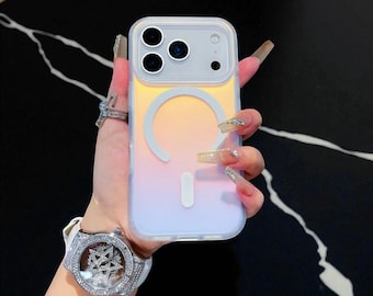 RadiantHue PrismShift Case – Gradient Laser-Tint Magnetic iPhone Cover